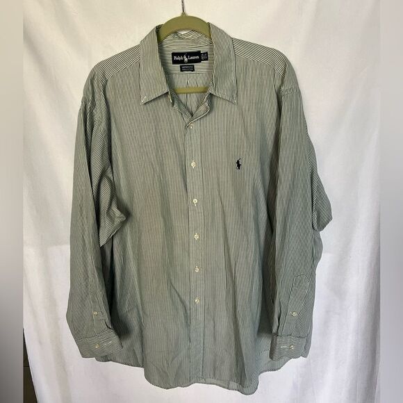 Ralph Lauren Yarmouth 100% Cotton Button Down Dress Shirt 17.5 34/35 - Picture 1 of 5